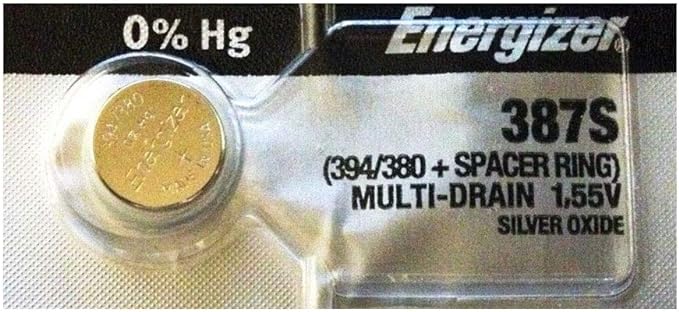 Energizer 387S Low-Drain 1.55V Silver-Oxide Button Cell Battery