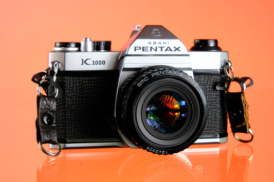 Pentax K1000 35mm SLR Film Camera + A 50mm f/2 Lens - EXC!